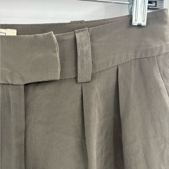 Stone cold fox trousers 100% silk green harem cropped work pants size xs/small - Picture 4 of 16